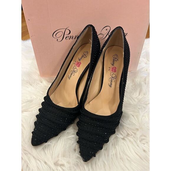 Penny Loves Kenny OPLEAT size 9.5M black jeweled Lycra - Picture 4 of 14